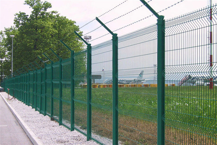 Powder Coated 3D Welded Wire Fence 50x100mm PVC Coated Wire Fence