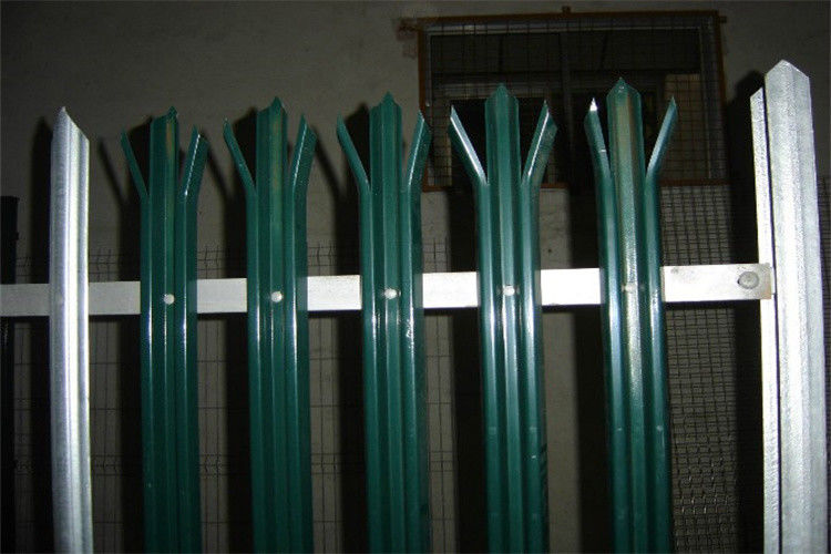Steel Palisade Fencing Pale 2.4m High 2mm W Triple Point Galvanised